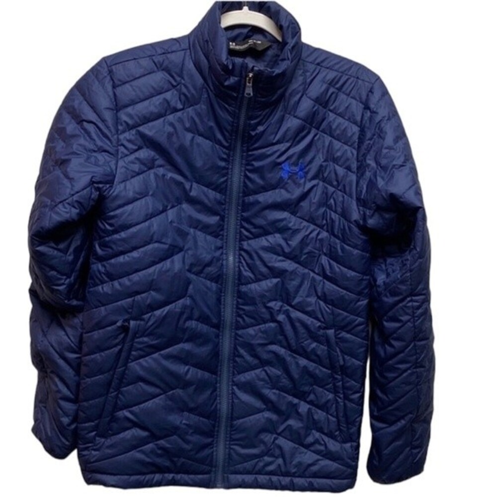 Under Armour UA ColdGear Reactor Puffer Jacket in Navy - Size Small